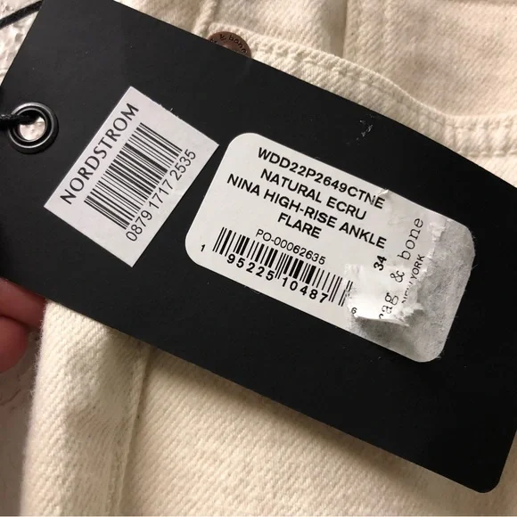 Rag & Bone Nina High Rise Ankle Flare Denim Jeans - Picture 7 of 13